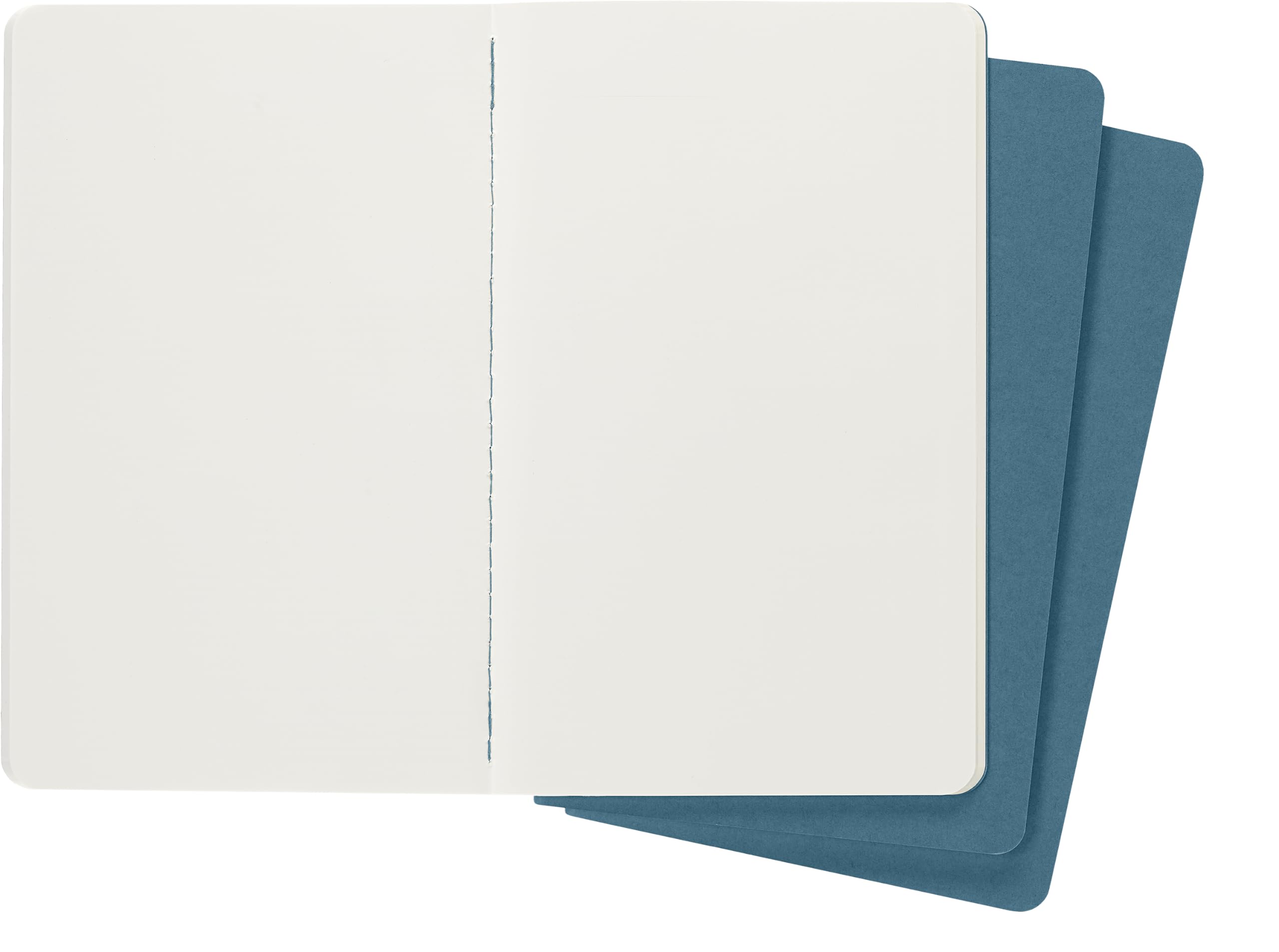 moleskine-cahier-journal-set-3-quaderni-large-13x21-cm-blu-pagine-bianche image 3