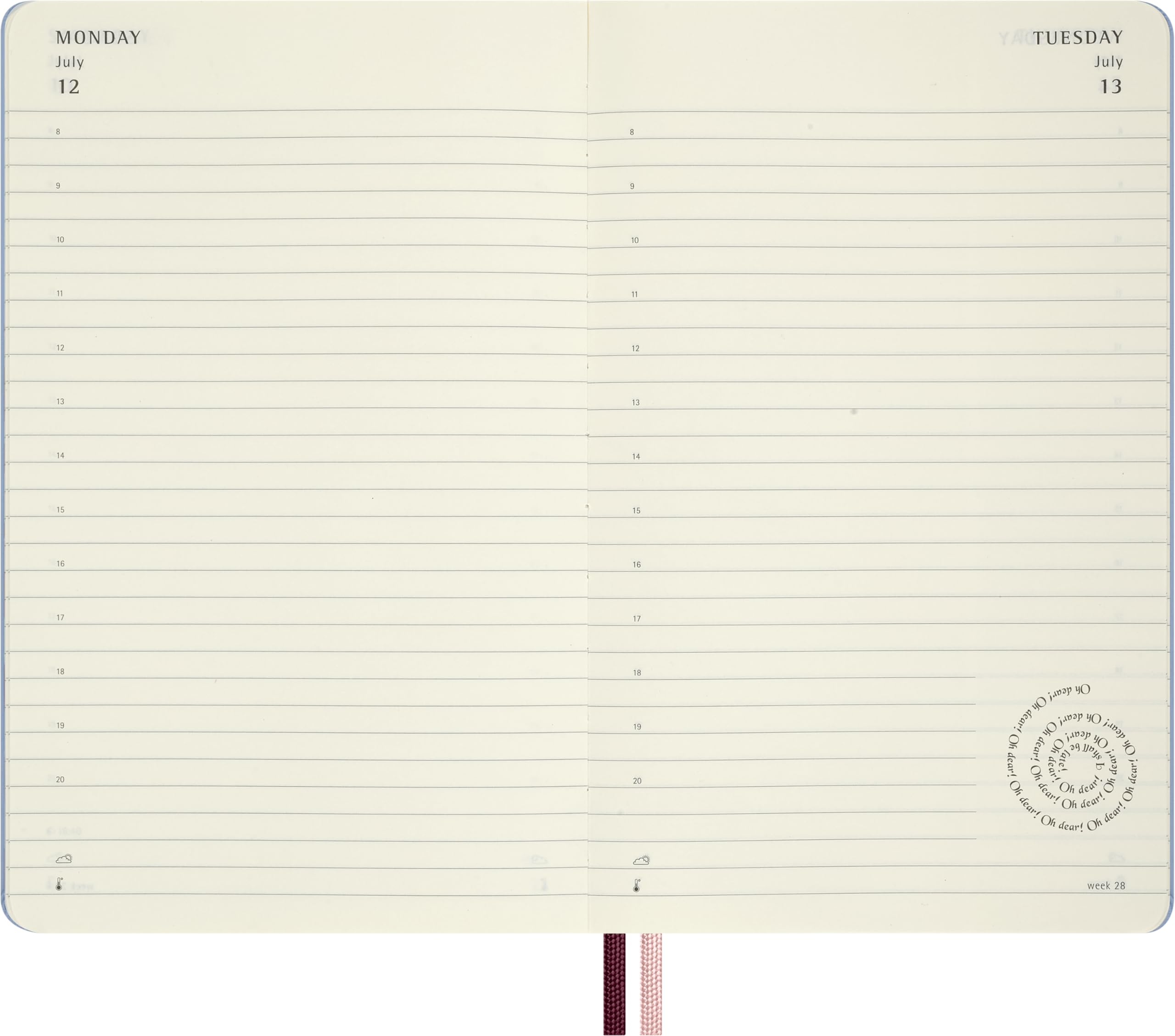 moleskine-alice-bianconiglio-agenda-giornaliera-2027-large-13x21-cm-rigida image 4