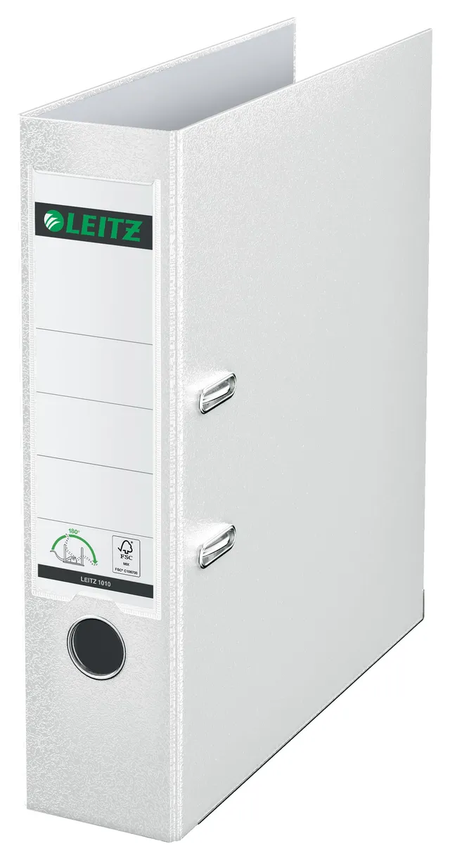 leitz-180-raccoglitore-a-leva-formato-commerciale-dorso-8-2-cm-bianco-10105001 image 1