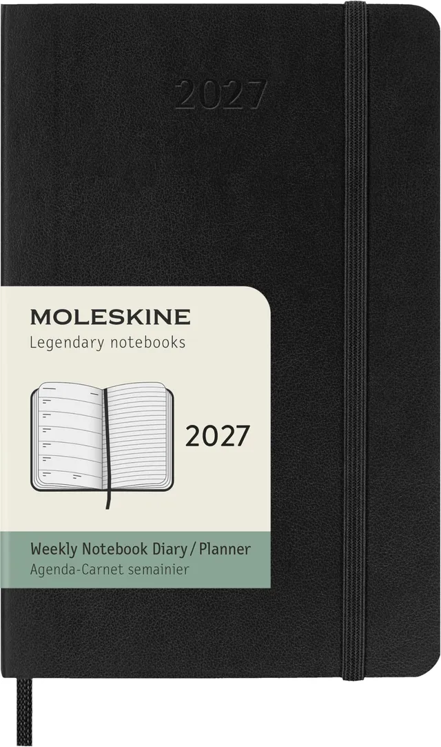 moleskine-agenda-settimanale-2027-pocket-9x14-cm-nera image 1