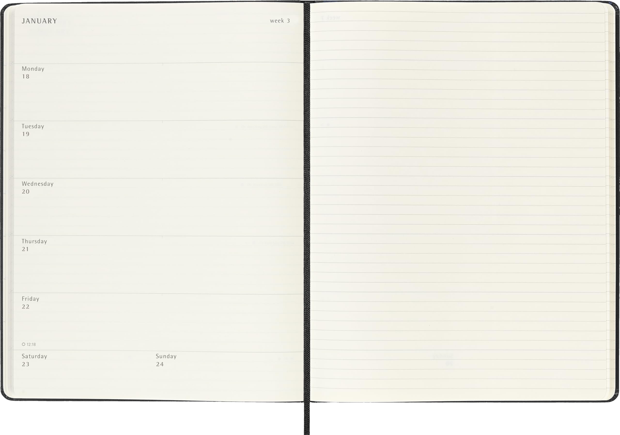 moleskine-agenda-settimanale-2027-12-mesi-xl-19x25-cm-nera image 3