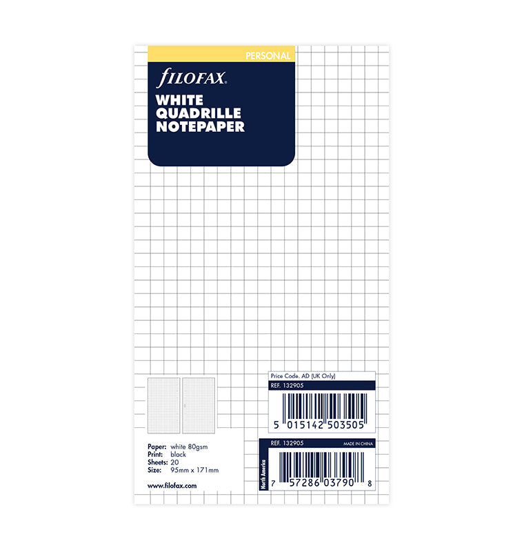 filofax-fogli-a-quadretti-bianco-personal-20-fogli image 1