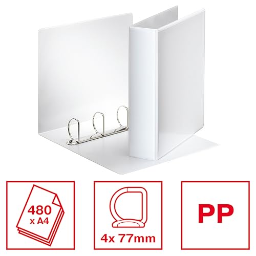 esselte-essentials-raccoglitore-4-anelli-d-a4-maxi-dorso-7-7-cm-bianco-49705 image 8