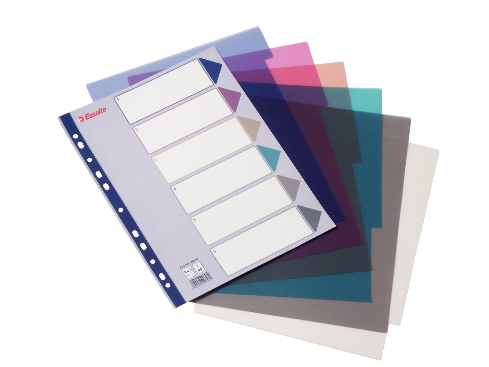 esselte-intercalare-in-ppl-traslucido-6-tasti-formato-maxi-a4 image 3