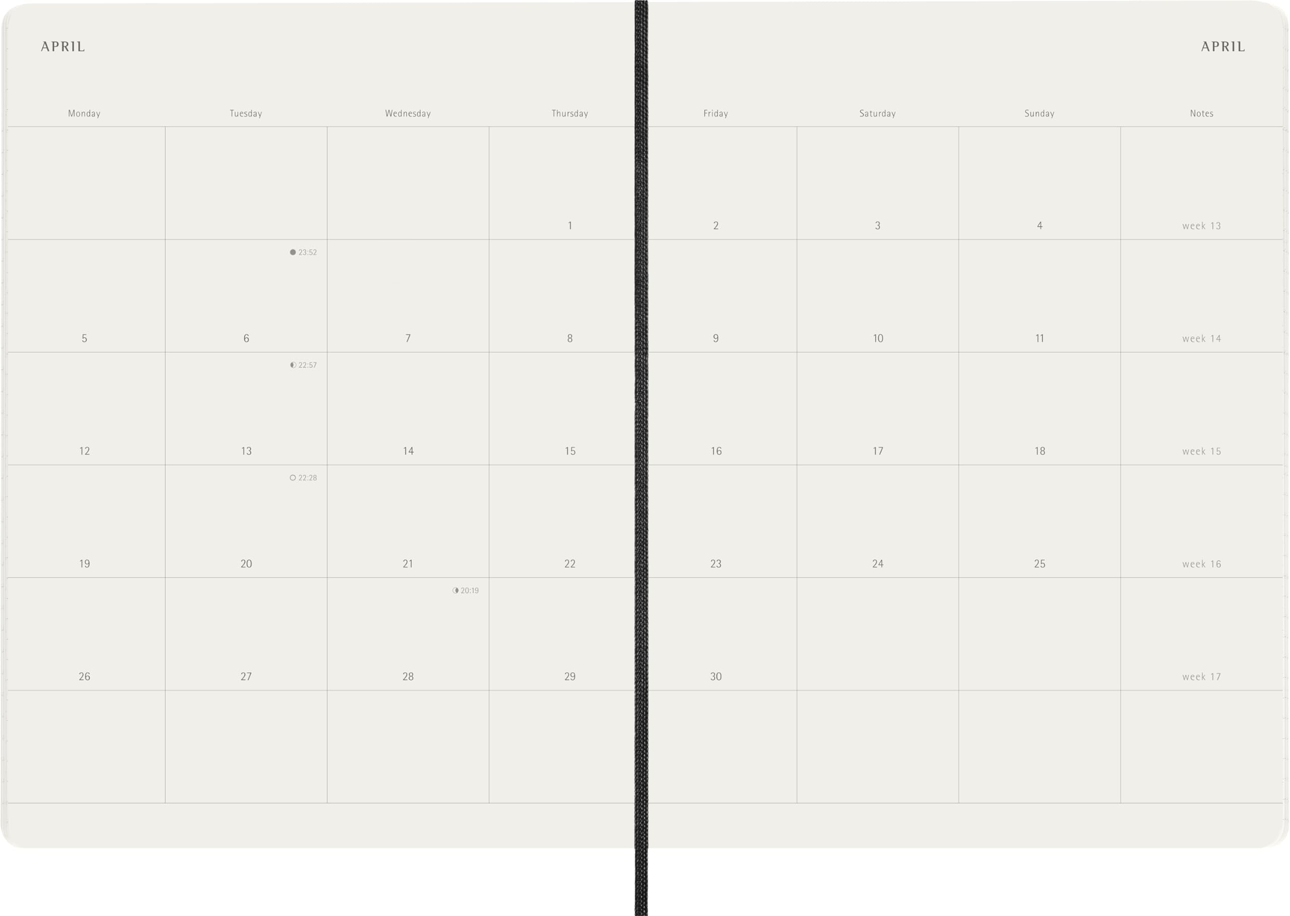 moleskine-agenda-mensile-2027-xl-19x25-cm-nero image 4