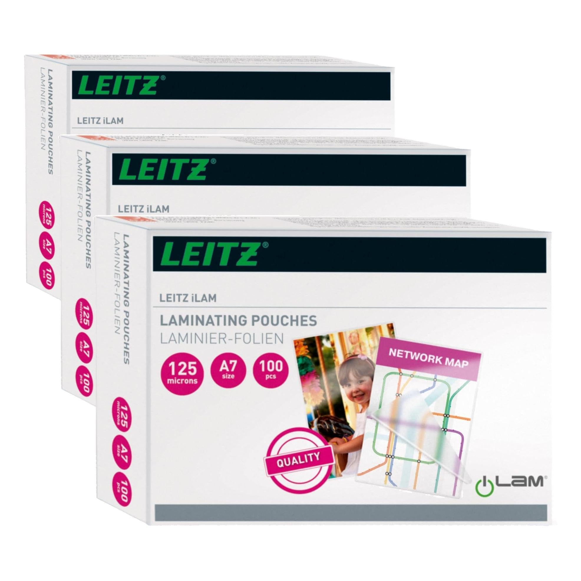 leitz-ilam-pouch-plastificazione-a3-2x125-micron-lucide-100-pezzi image 4