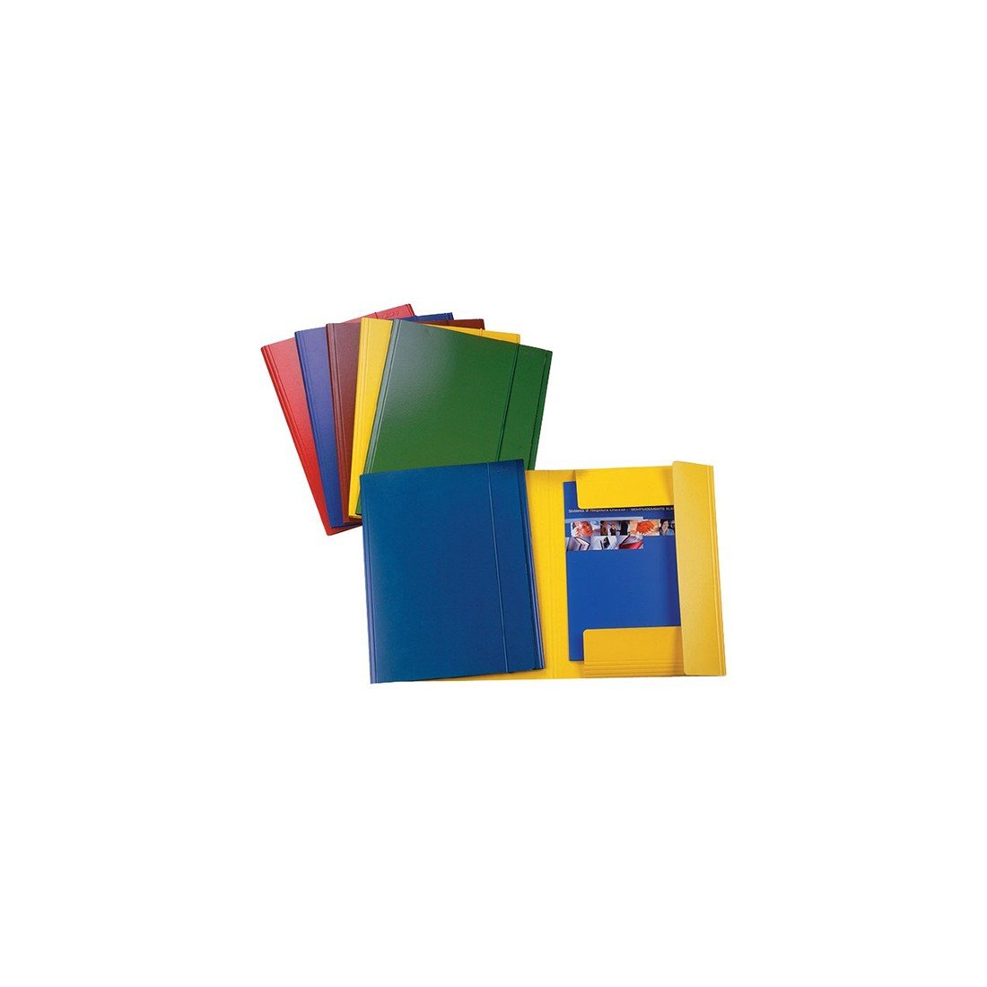 esselte-c42-cartella-a-3-lembi-con-elastico-25x35-cm-blu image 1