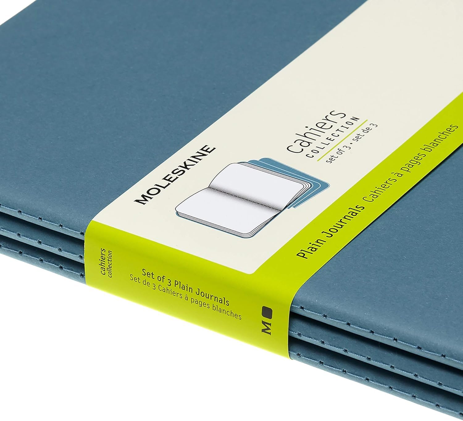 moleskine-cahier-journal-extra-large-19x25-cm-bianche-blu-set-3-quaderni image 7