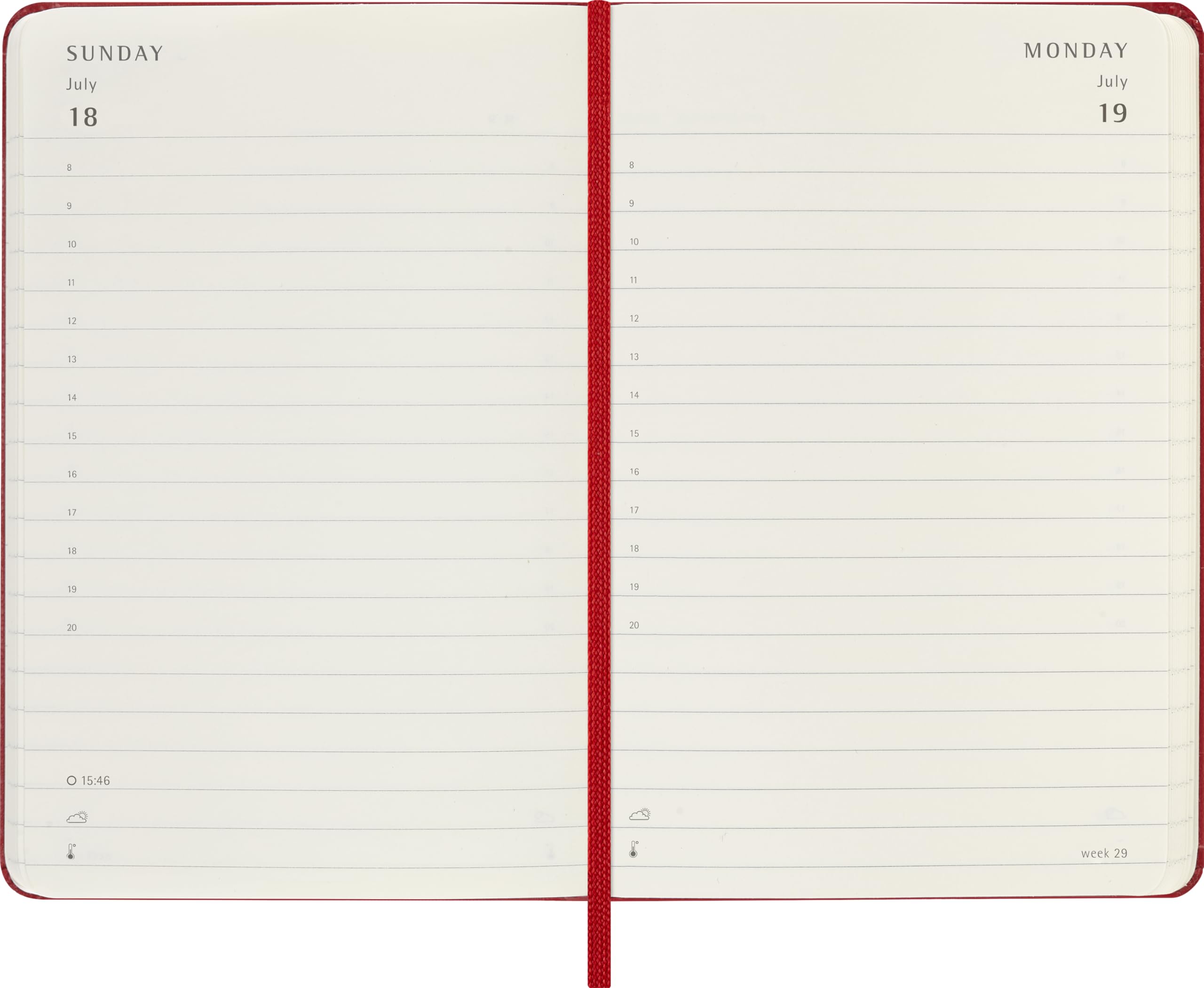 moleskine-agenda-giornaliera-2027-pocket-9x14-cm-rosso-scarlatto-copertina-rigid image 3
