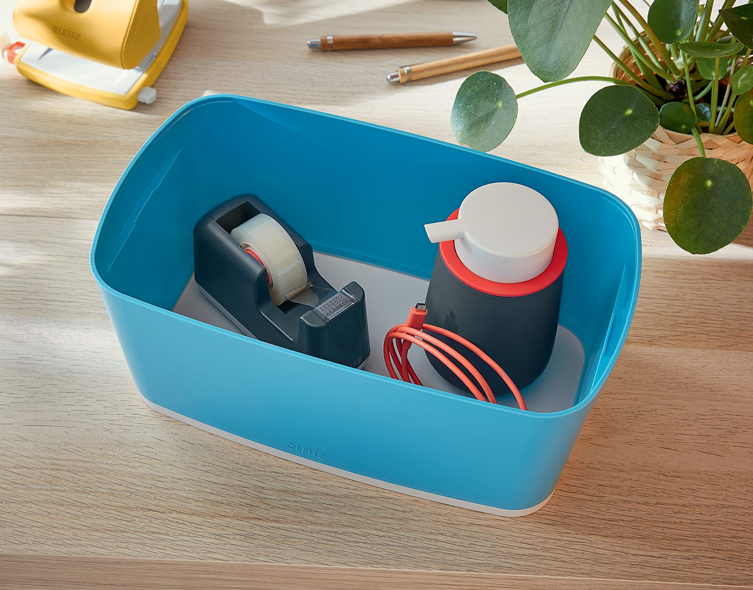 leitz-mybox-cosy-contenitore-small-con-coperchio-vassoio-organizer-blu-calmo image 4
