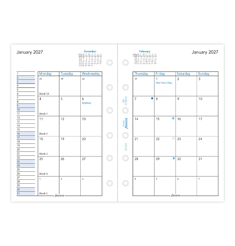 filofax-calendario-1-mese-su-2-pagine-pocket-2027-inglese image 4