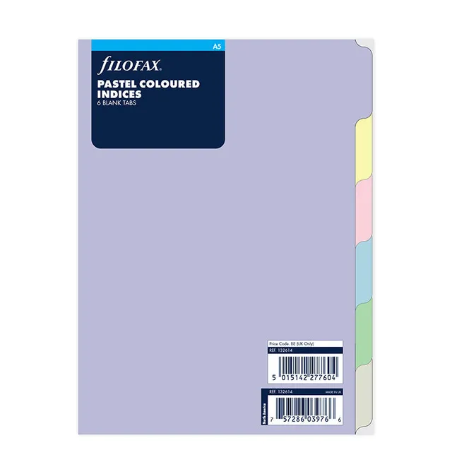filofax-divisori-pastello-a5-six-tabs-6-linguette image 1