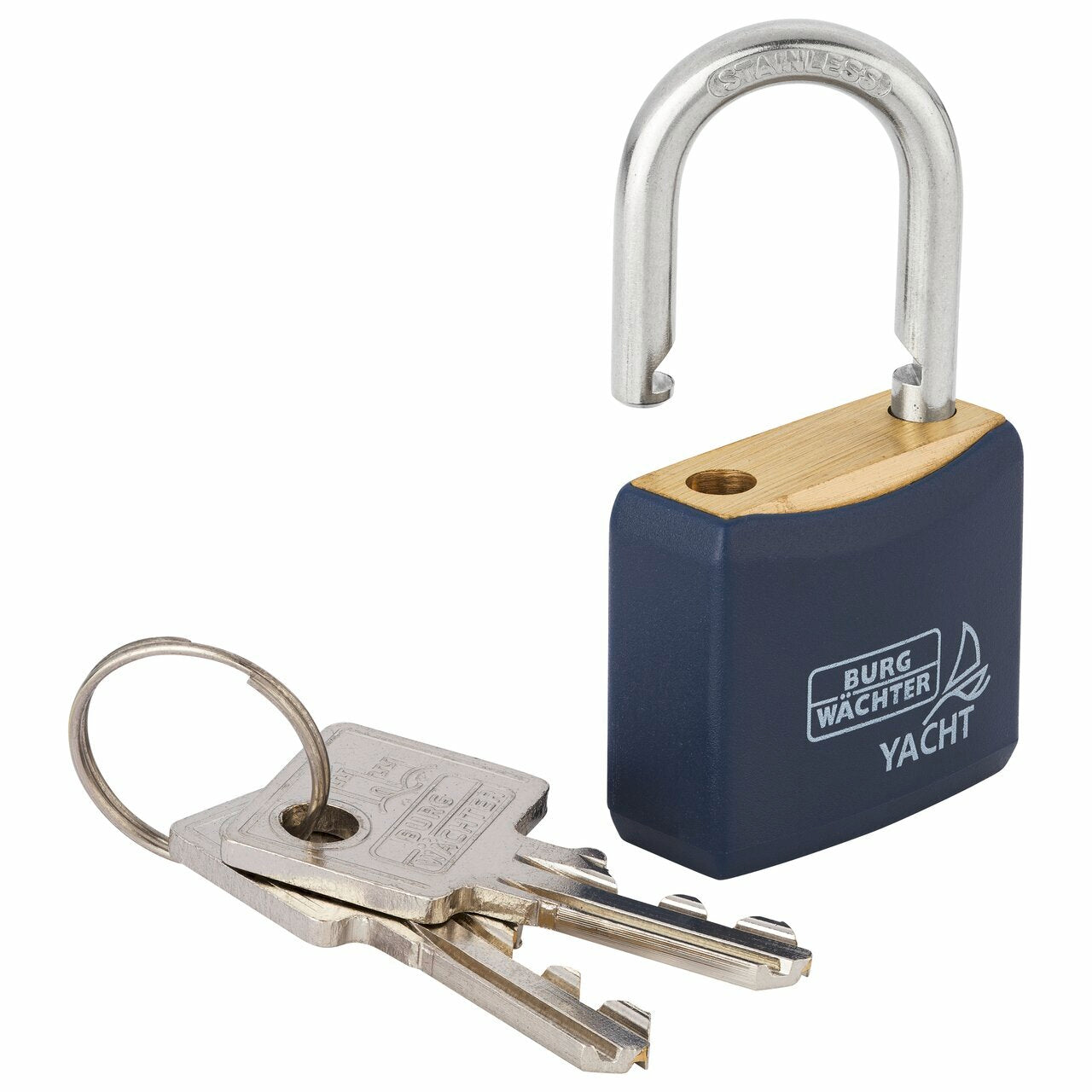 burg-w-chter-460-ni-30-lucchetto-in-ottone-blu-30mm image 3