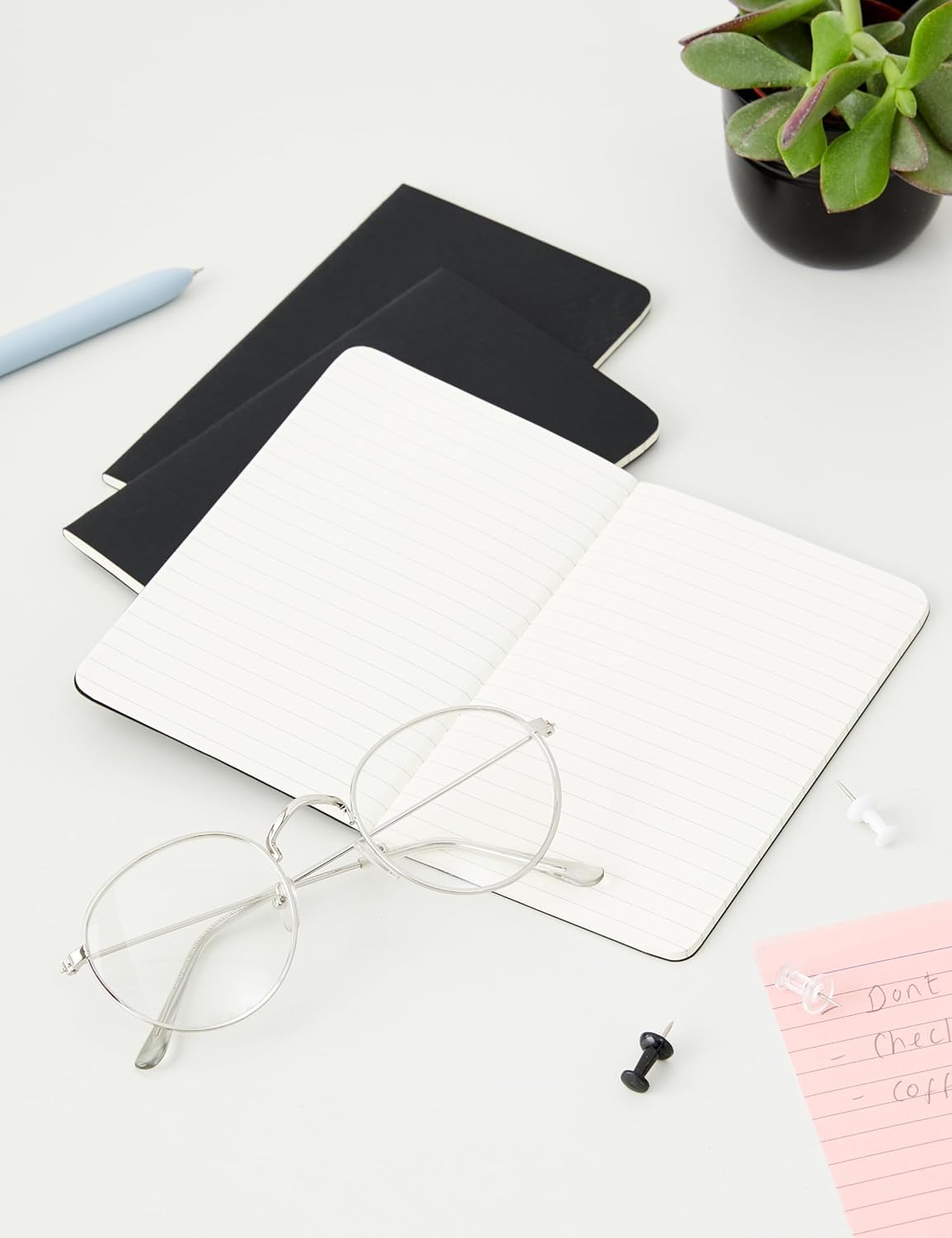 moleskine-cahier-journal-set-3-quaderni-a-righe-nero image 3
