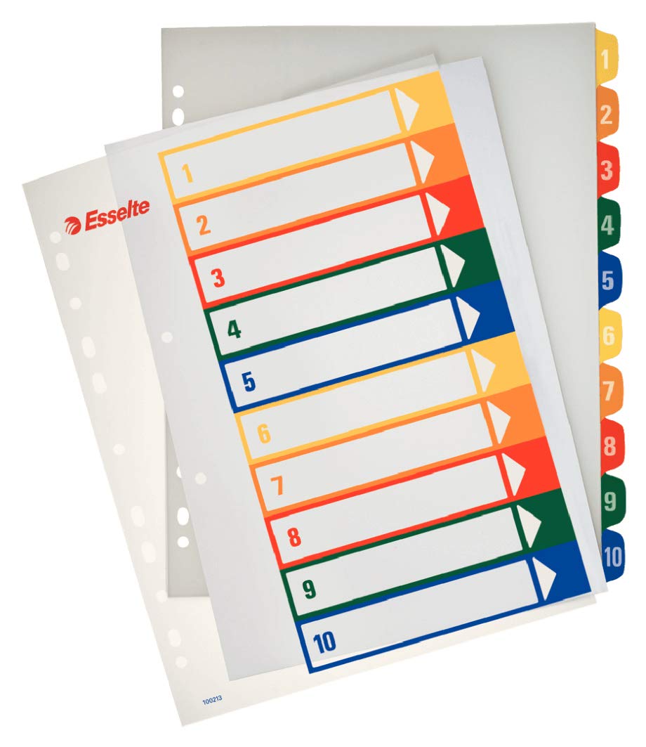 esselte-essentials-rubrica-ppl-numerica-1-10-a4-maxi image 1