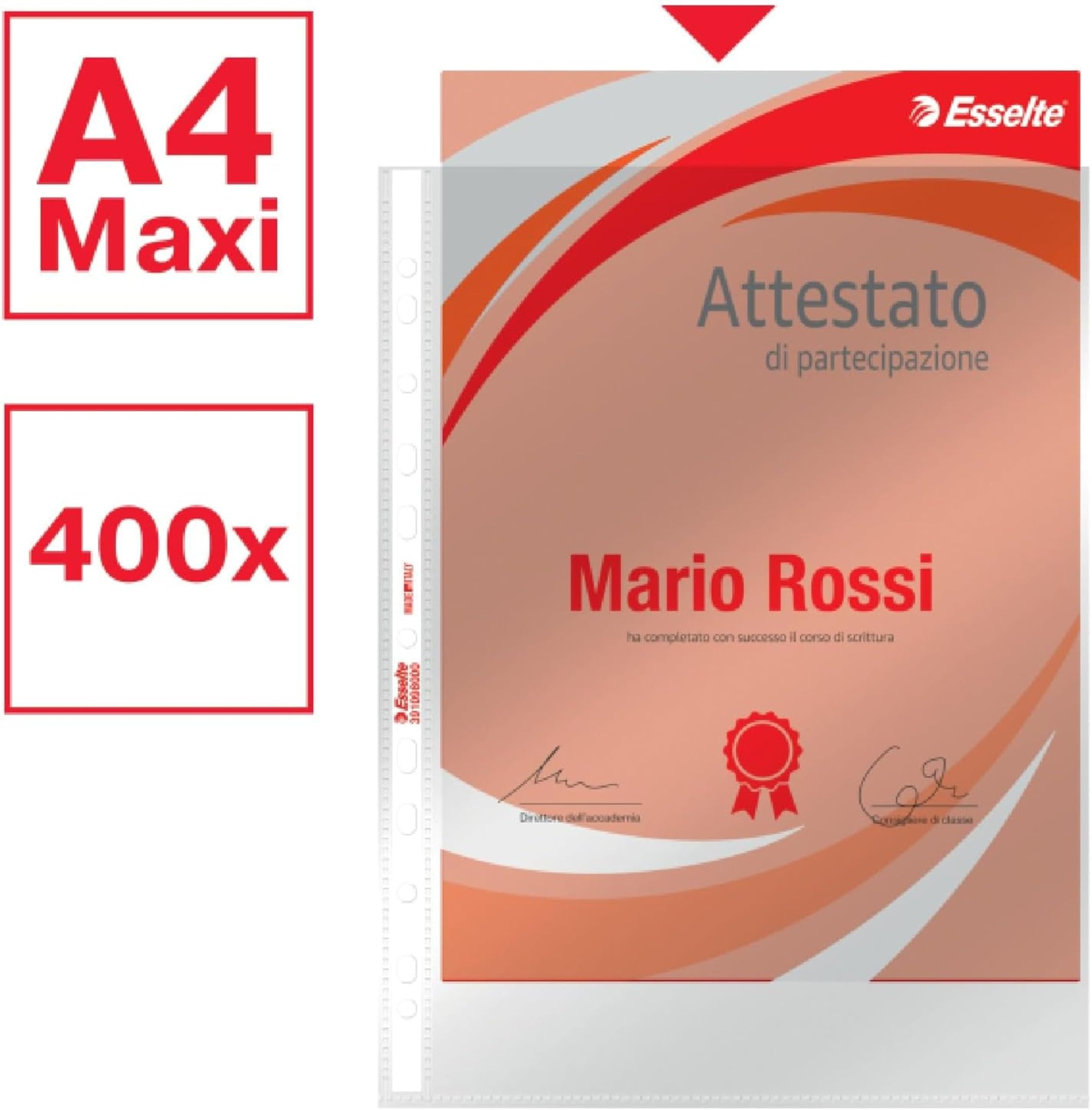 esselte-oxford-smart-400-buste-trasparenti-a4-con-box image 2