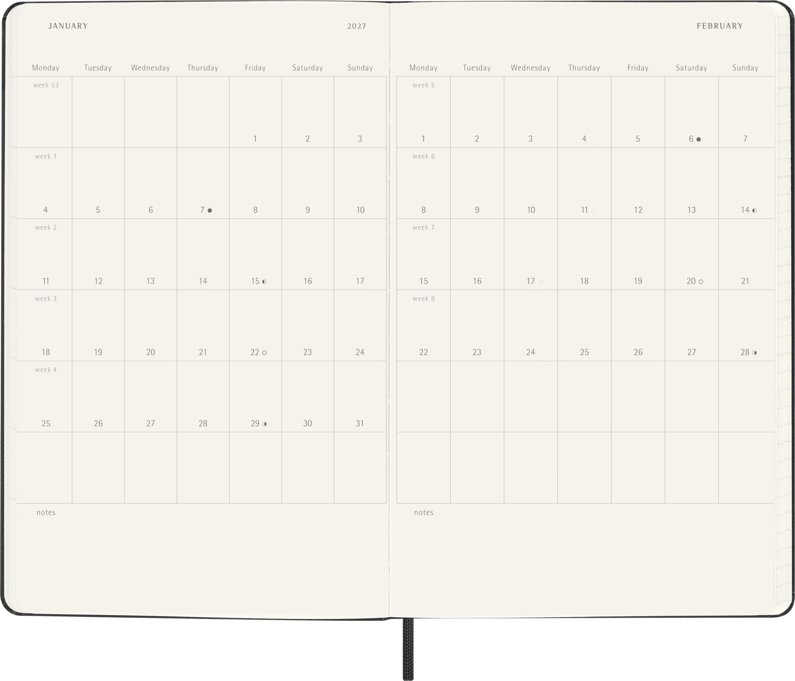 moleskine-agenda-giornaliera-18-mesi-2026-2027-large-13x21-cm-nera image 5