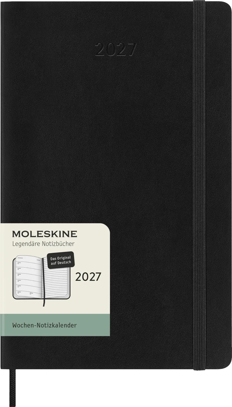 moleskine-agenda-settimanale-2027-12-mesi-con-note-morbida-large-13-x-21-cm-nero image 1