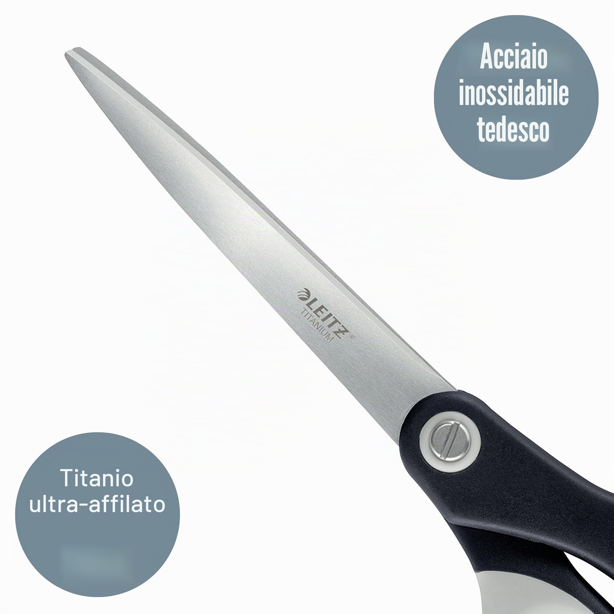 leitz-forbici-in-titanio-205-mm-nero-con-rivestimento-antiaderente image 2