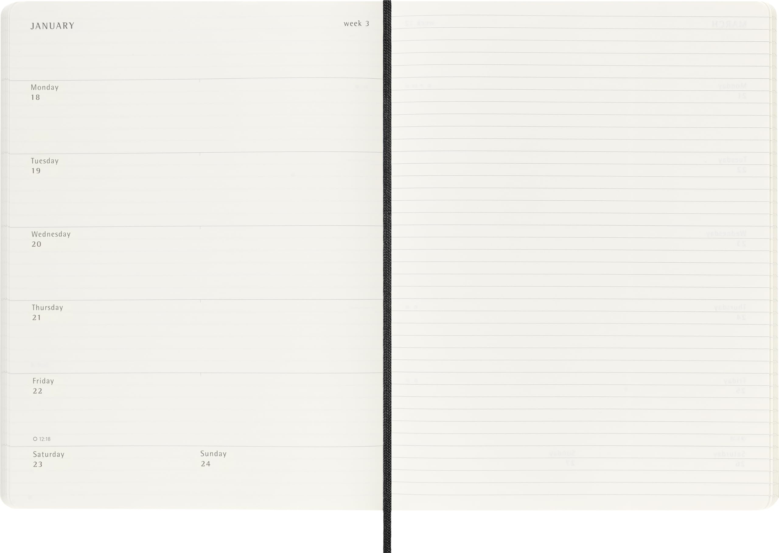 moleskine-agenda-settimanale-2026-2027-18-mesi-xl-19x25-cm-nera-morbida image 3