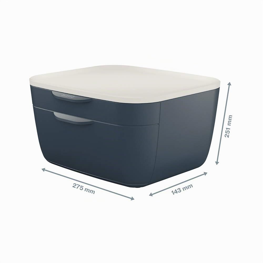 leitz-cosy-cassettiera-2-cassetti-grigio-velluto image 3