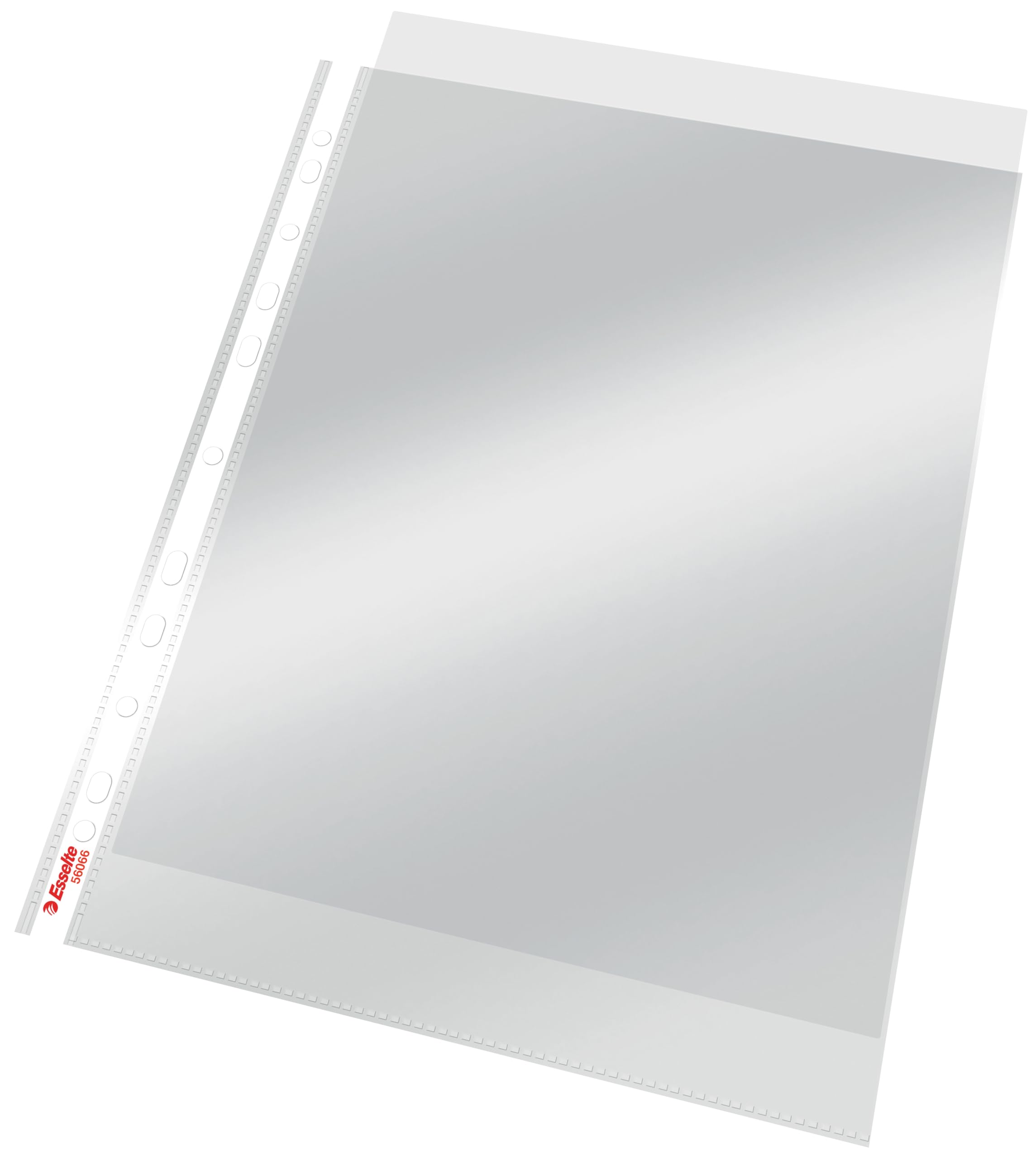 esselte-bustine-trasparenti-a4-perforazione-universale-pp-100-pezzi-neutro image 1