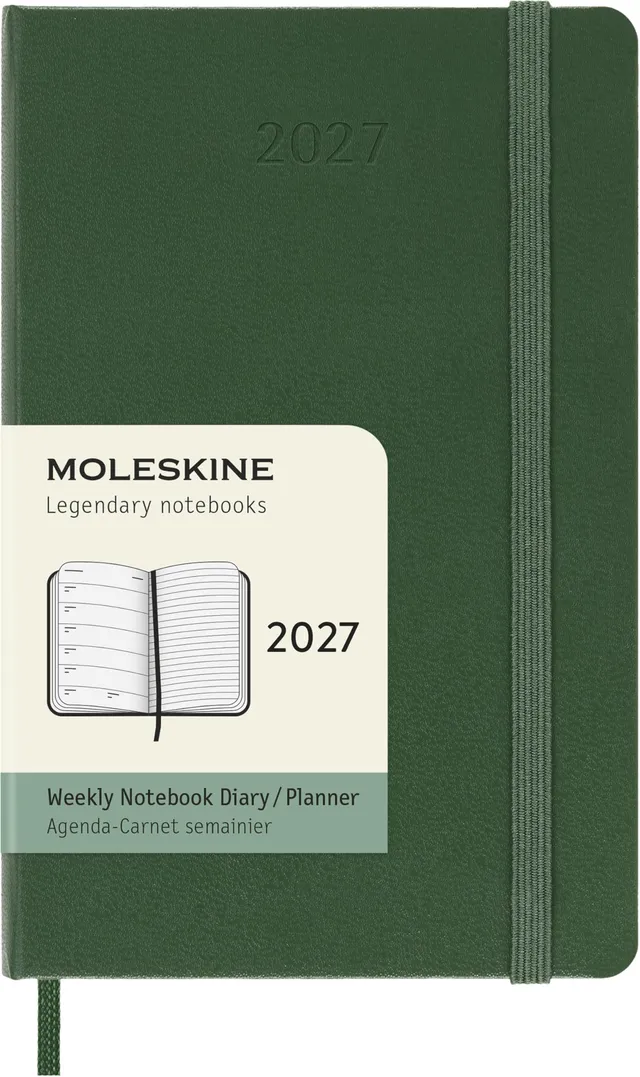 moleskine-agenda-settimanale-2027-pocket-9x14-cm-verde-mirto-copertina-rigida image 1