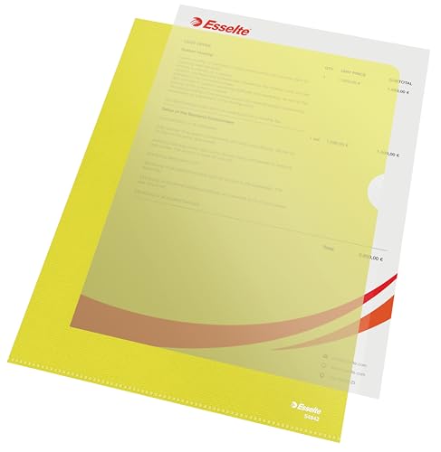 esselte-buste-a-l-deluxe-a4-ppl-antiriflesso-gialle-100-pz image 7