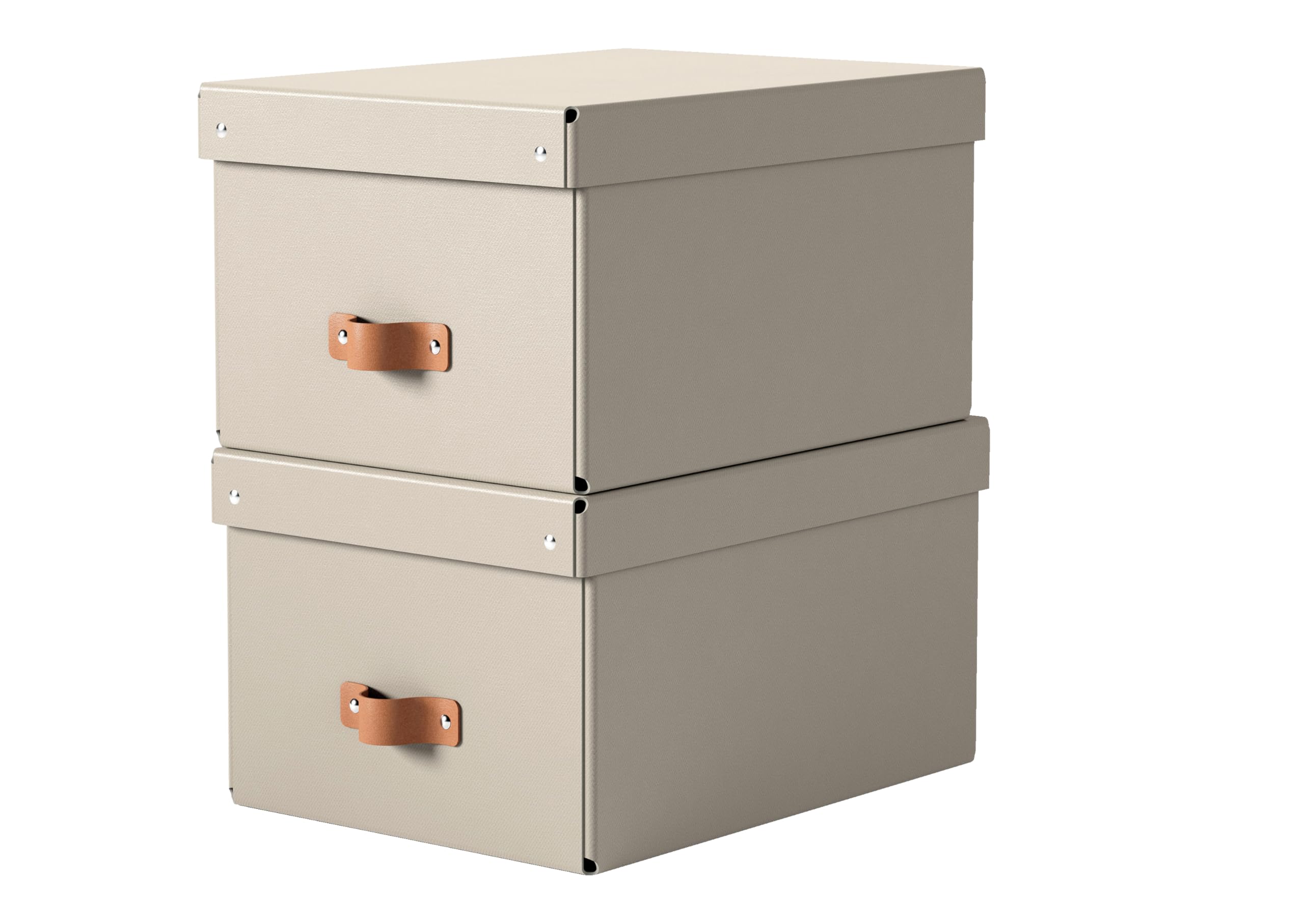 leitz-puro-set-2-scatole-portaoggetti-medie-17-l-tortora image 1