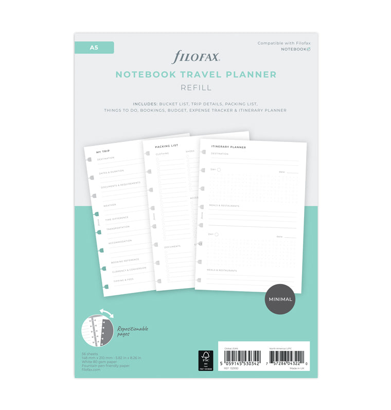 filofax-travel-planner-refill-per-notebook-a5 image 1