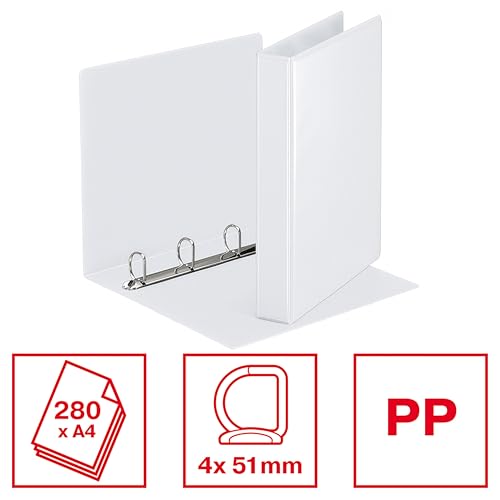 esselte-essentials-panorama-raccoglitore-4-anelli-d-a4-dorso-5-cm-bianco image 8