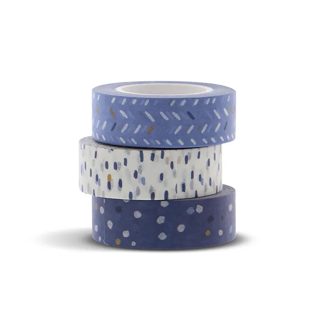filofax-indigo-washi-tape-set-3-rotoli-blu-beige image 1