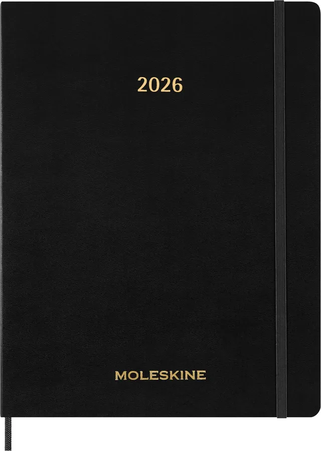 moleskine-essential-planner-2025-2026-settimanale-verticale-xxl-nero image 1