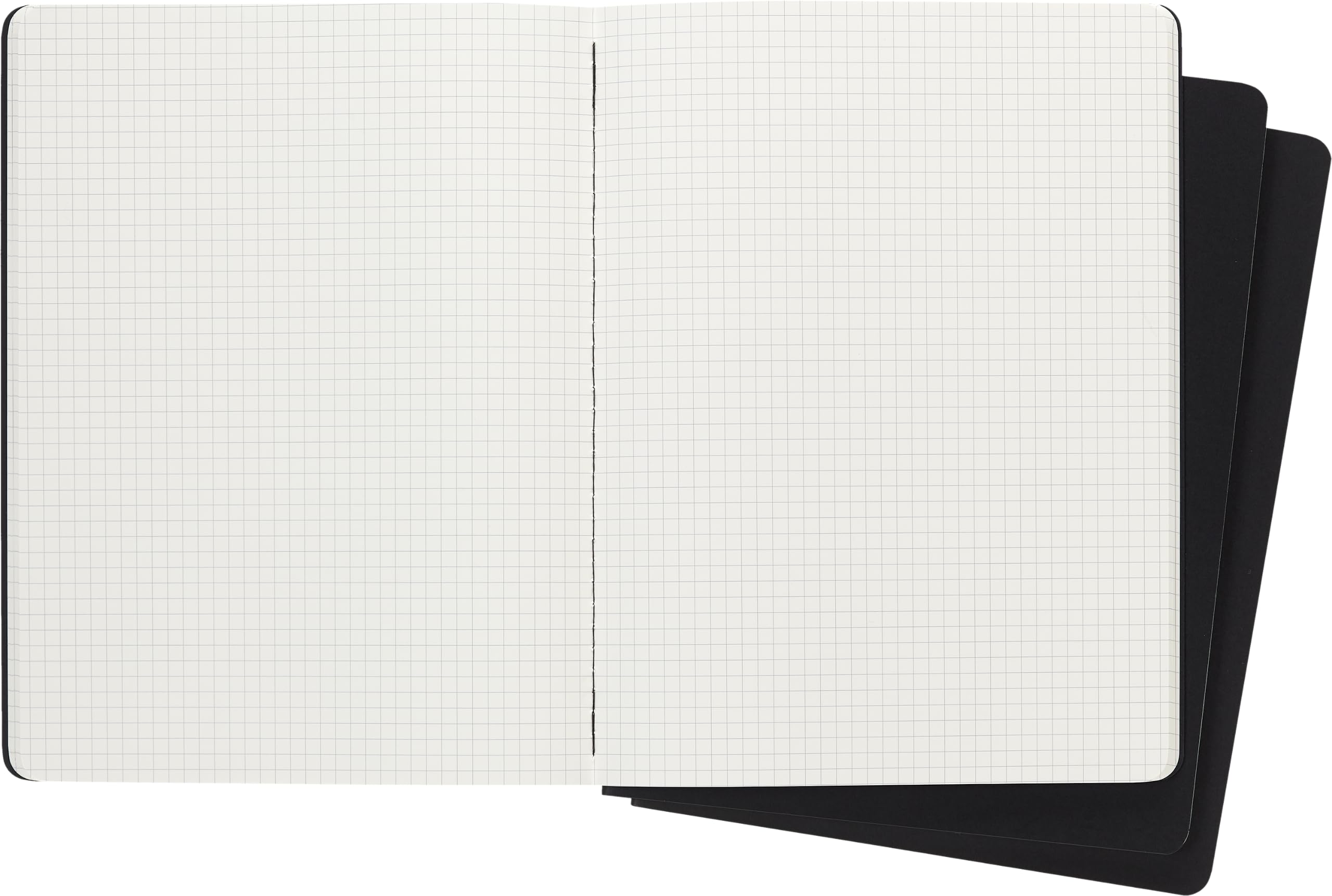moleskine-cahier-journal-set-3-quaderni-xl-19x25-cm-nero-quadretti-120-pagine image 3