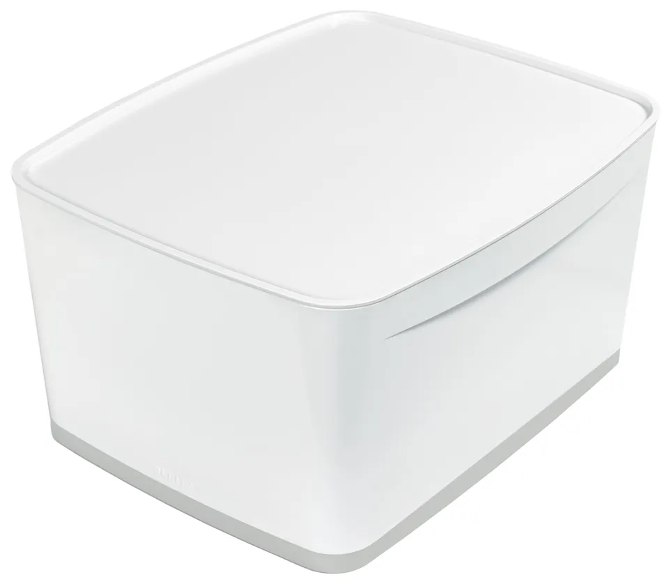 leitz-mybox-contenitore-con-coperchio-large-18-l-bianco-grigio image 1