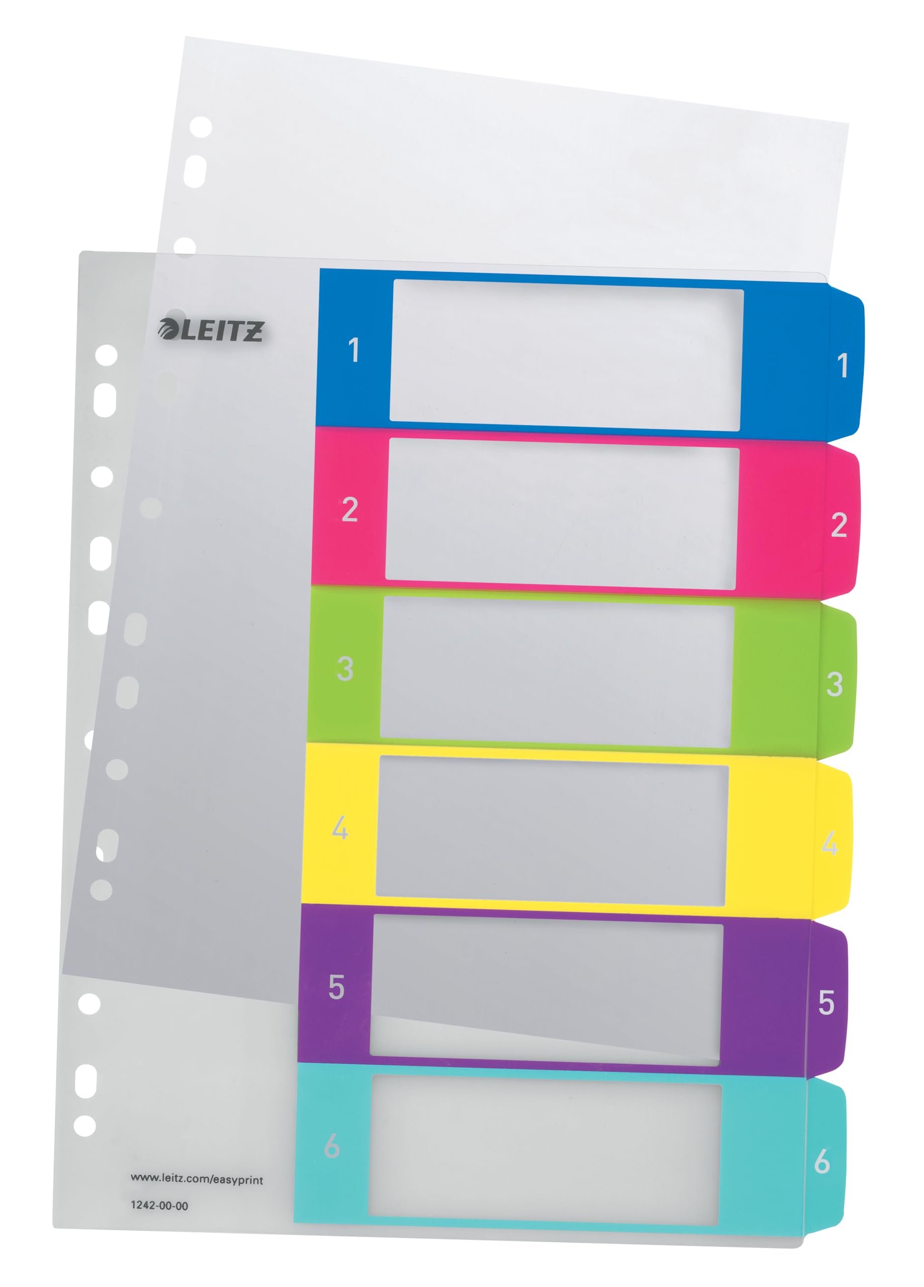 leitz-wow-rubrica-divisoria-a4-maxi-1-6-multicolore image 1