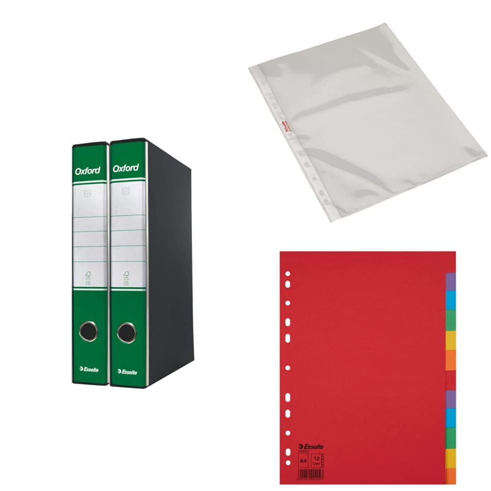 esselte-g82-oxford-registratore-f-to-protocollo-dorso-5-cm-verde-8-pezzi-50-bust image 1
