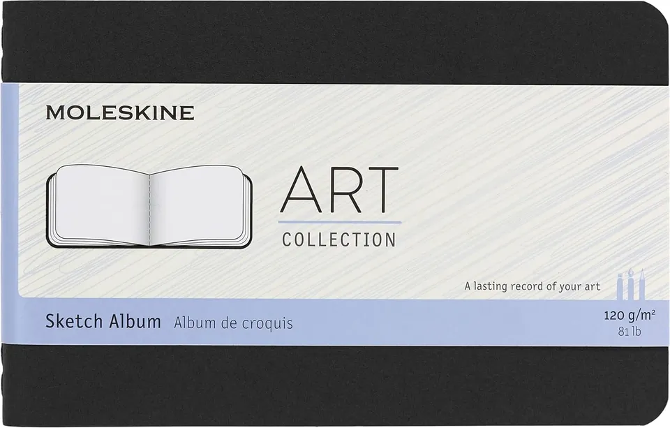 moleskine-art-plus-album-da-disegno-tascabile-nero-120gsm image 1