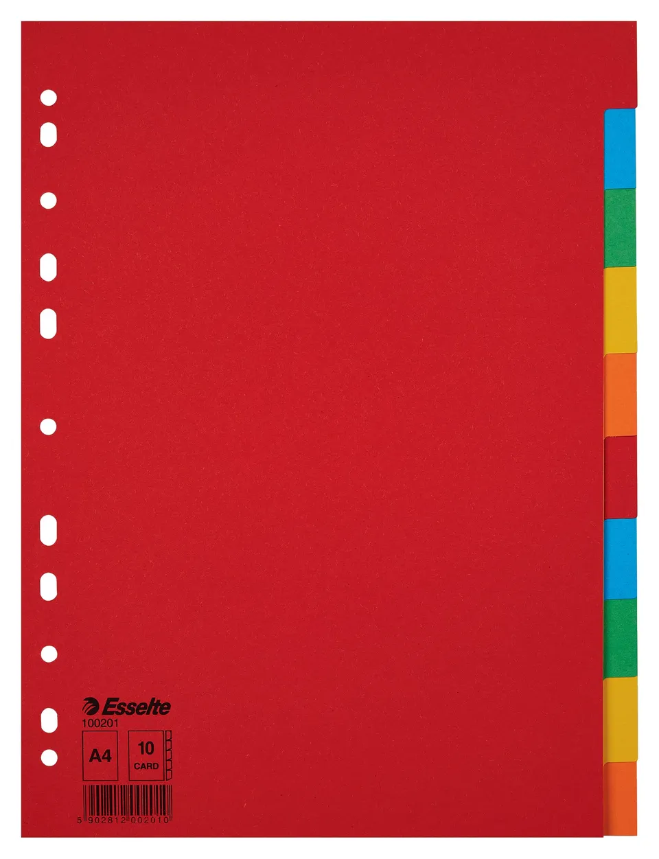 esselte-essentials-intercalari-colorati-a4-10-pezzi-carta-riciclata-160-g-m image 1