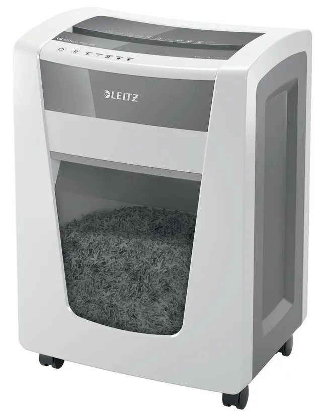 leitz-iq-office-pro-p5-distruggidocumenti-micro-cut-15-fogli-30-litri-bianco image 1