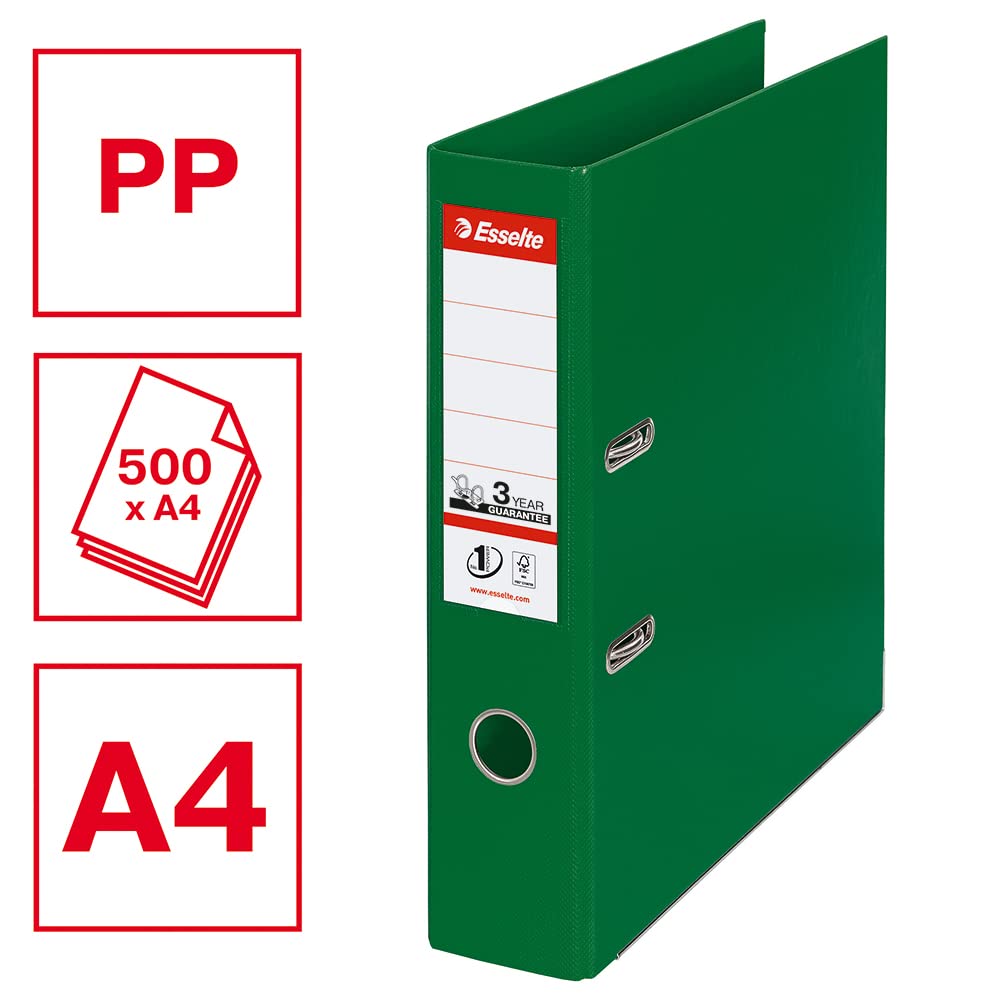 esselte-raccoglitore-a-leva-a4-811360-verde-scuro-dorso-75-mm image 2
