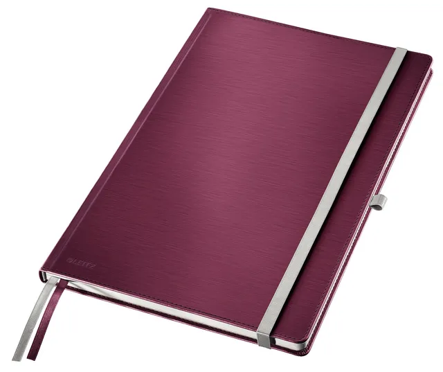 leitz-style-taccuino-a4-a-quadretti-copertina-rigida-rosso-granato image 1