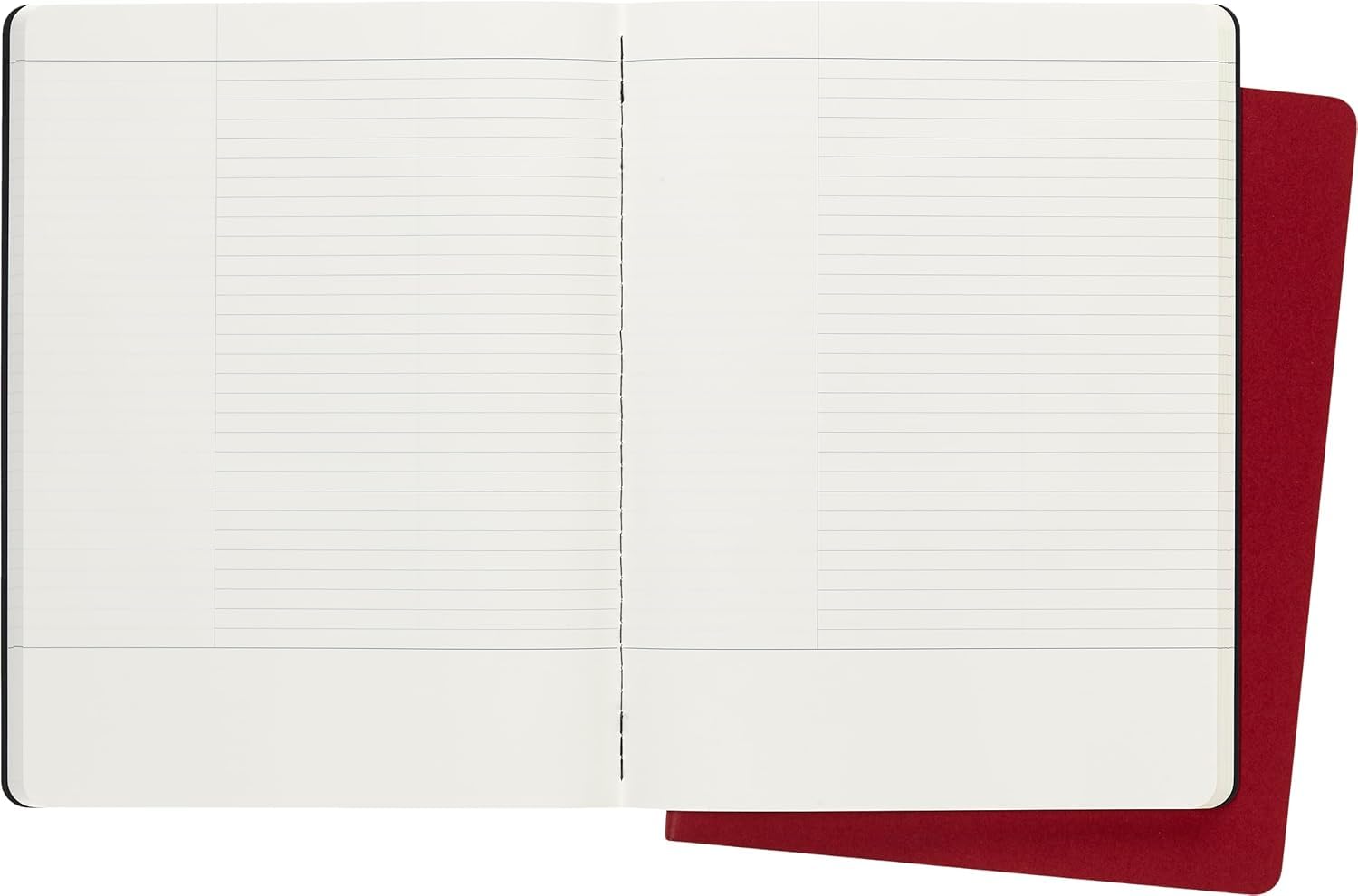 moleskine-subject-cahier-journal-set-2-quaderni-xl-19x25-cm-nero-rosso image 4