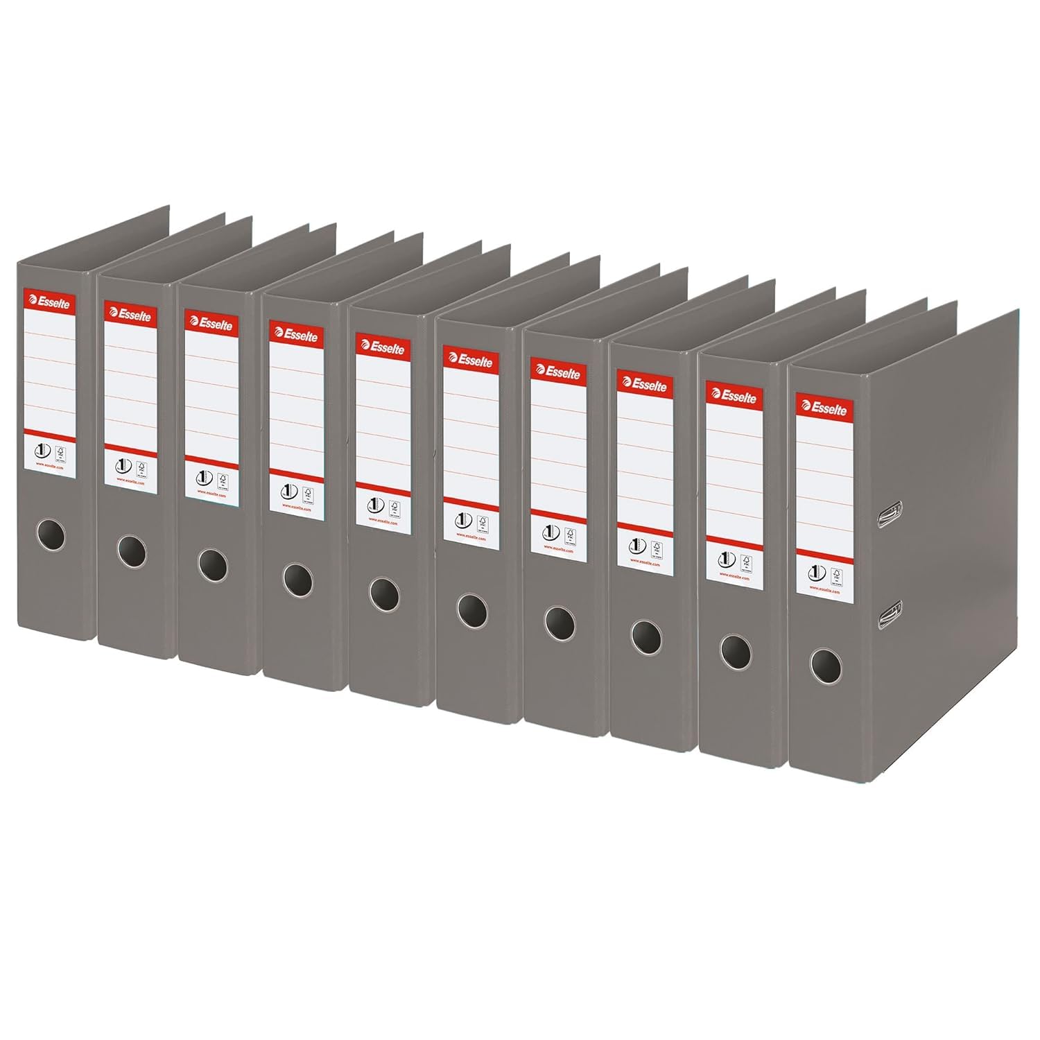 esselte-raccoglitore-a-leva-a4-grigio-500-fogli-pp-fsc image 1
