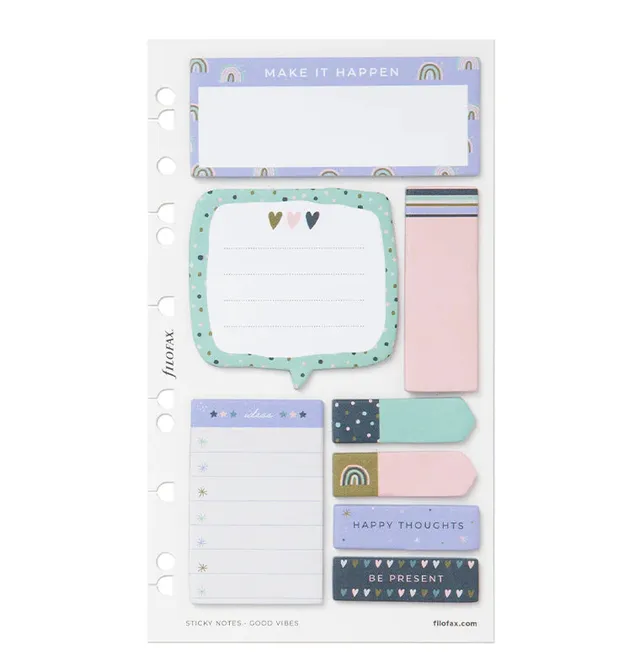 filofax-good-vibes-sticky-notes-riposizionabili-a5-set-200-foglietti image 1