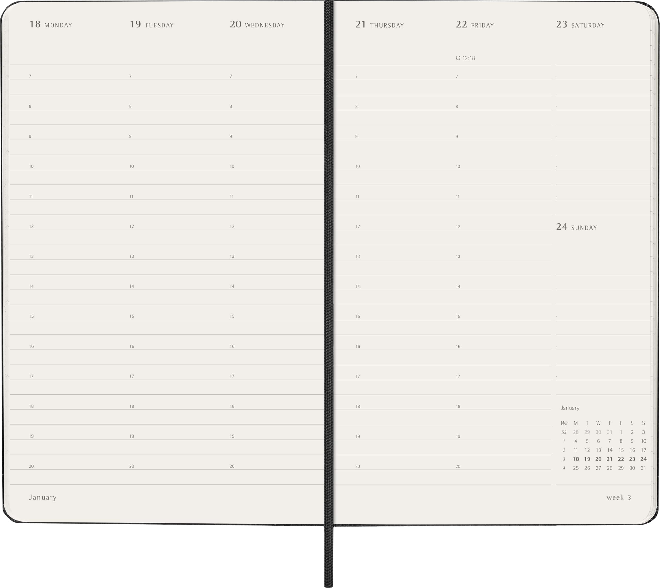 moleskine-pro-planner-2027-verticale-settimanale-large-nero-13x21-cm image 4