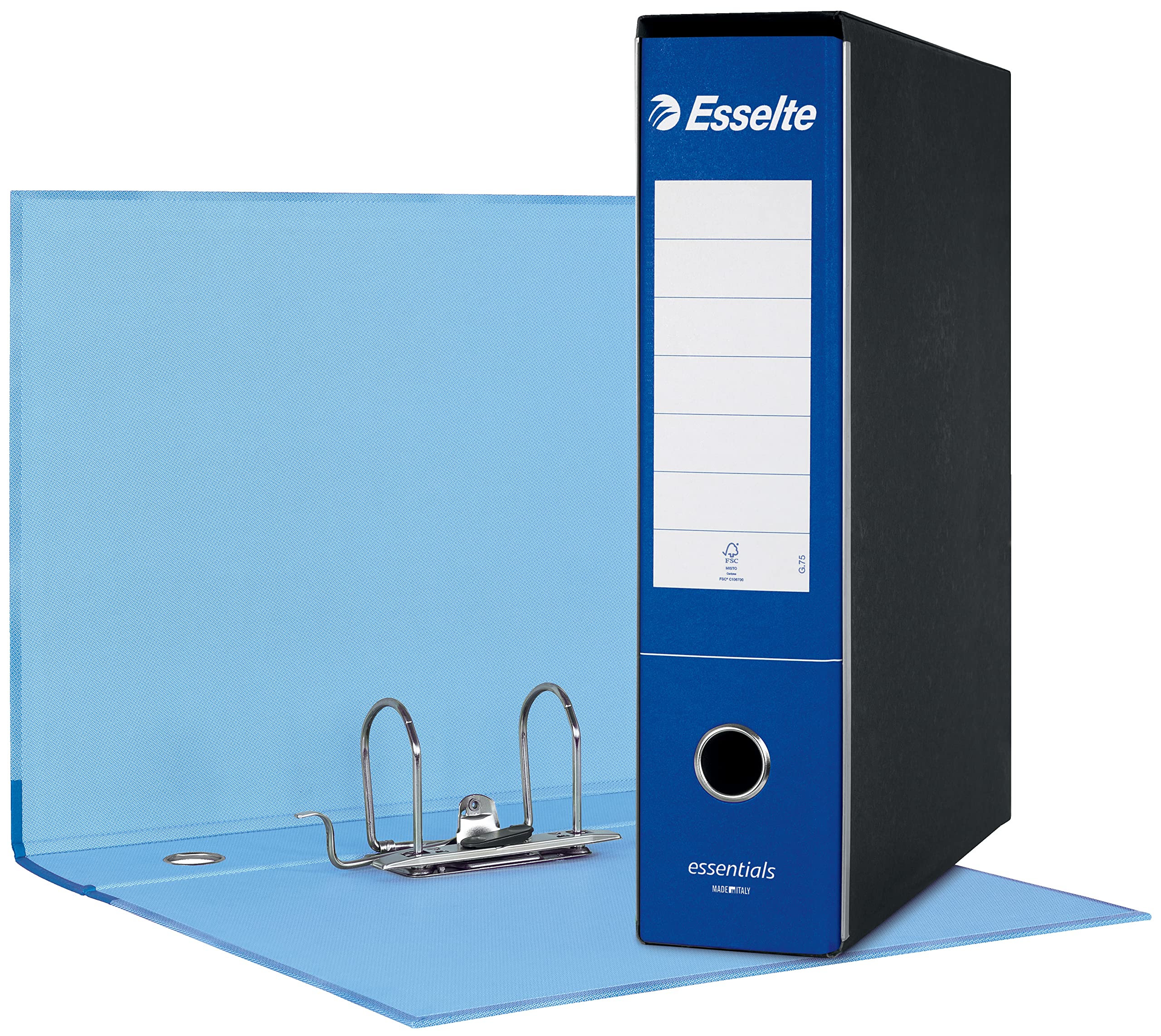 esselte-g75-essentials-registratore-protocollo-dorso-8-cm-blu-390775050 image 1