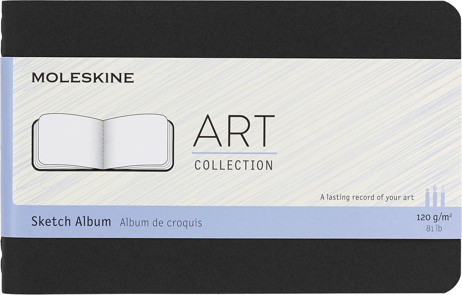 moleskine-art-plus-album-da-disegno-tascabile-nero-120gsm image 1