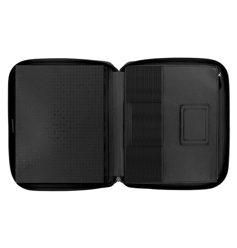 filofax-saffiano-zip-folio-a4-nero-con-notebook-righe image 3