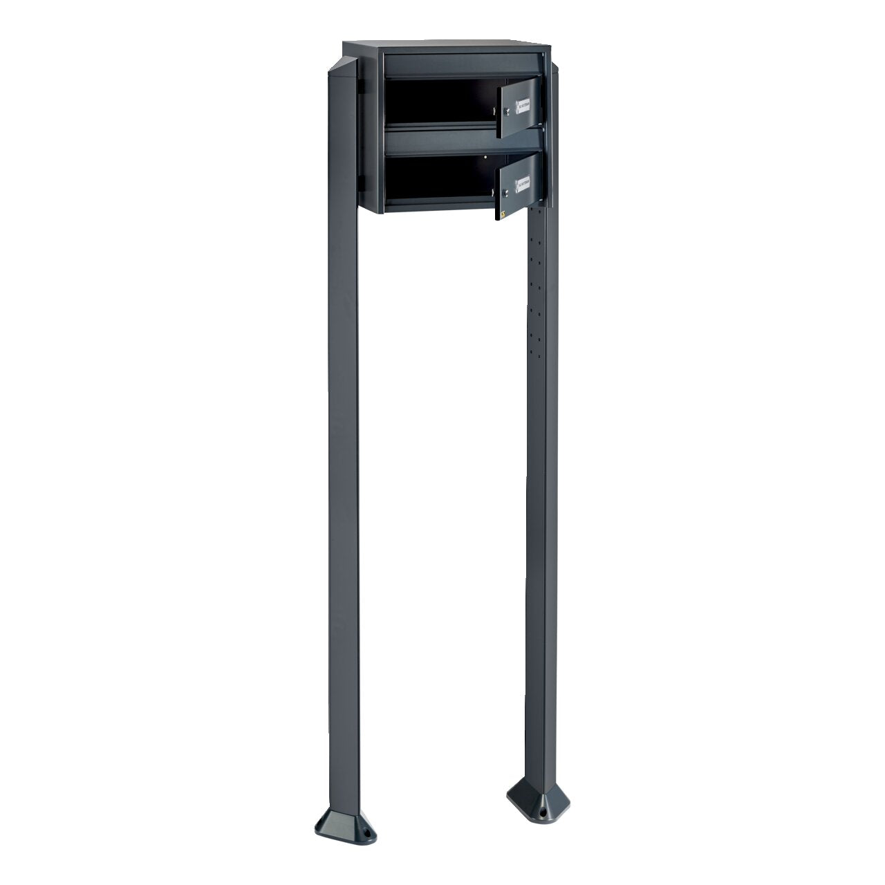 burg-w-chter-dual-front-impianto-cassetta-postale-c4-in-acciaio-antracite image 3